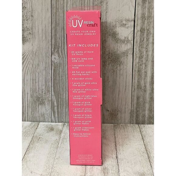 Blue Moon UV Resin Craft Earring Making Kit NEW NIP - Picture 3 of 4